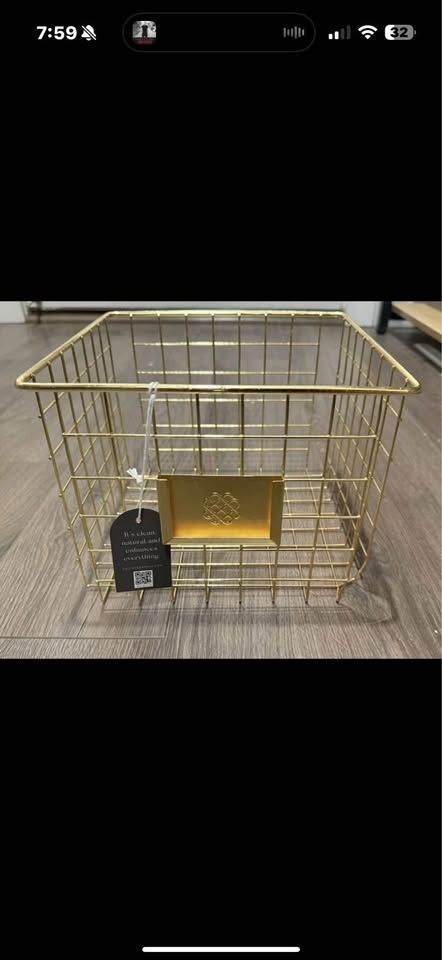 Gold Wire Baskets - Many Available