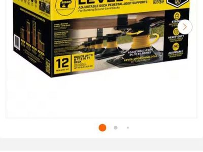 Bison Level.Up Adjustable Deck Pedestal Joist Support Kit (12-Pedestal Kit)