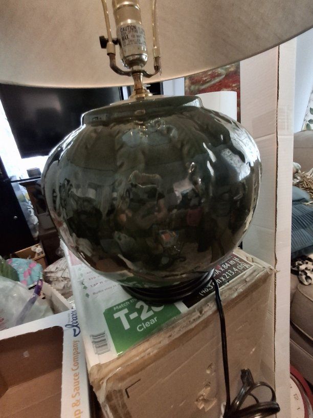 Big Olive Green Lamp