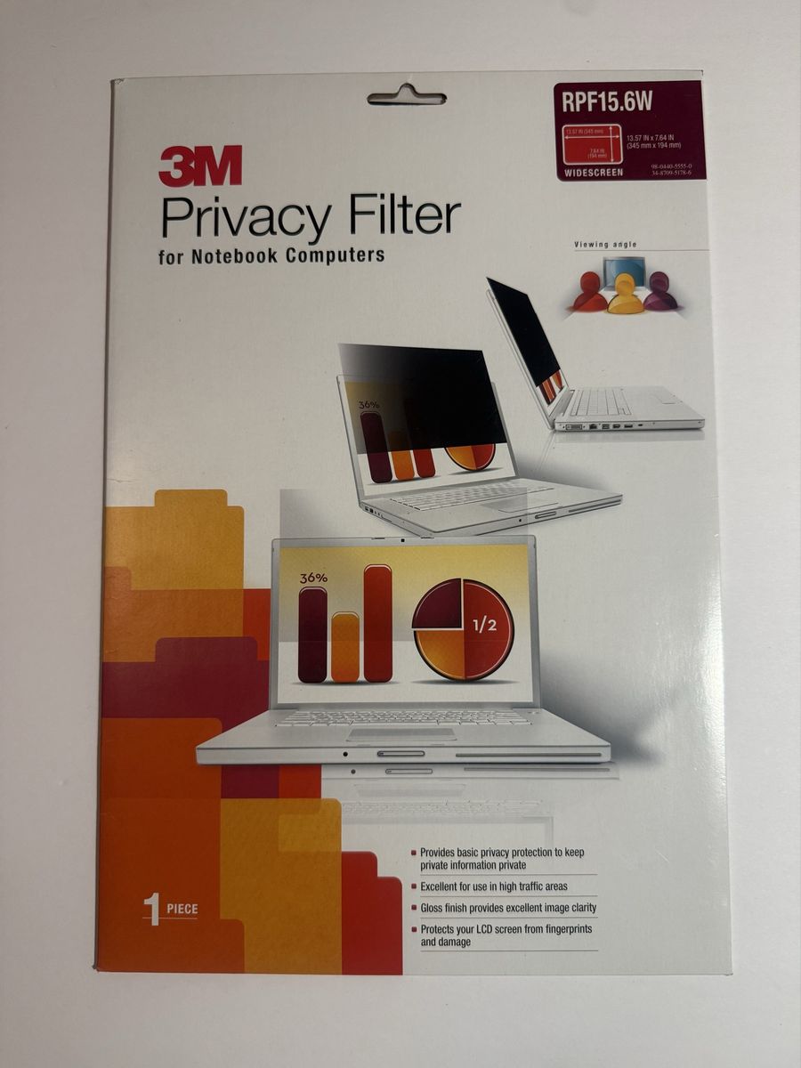 3M RPF15.6W Notebook Privacy Filter for 15.6" Widescreen Laptops - Glare Reduction (RPF15.6W)