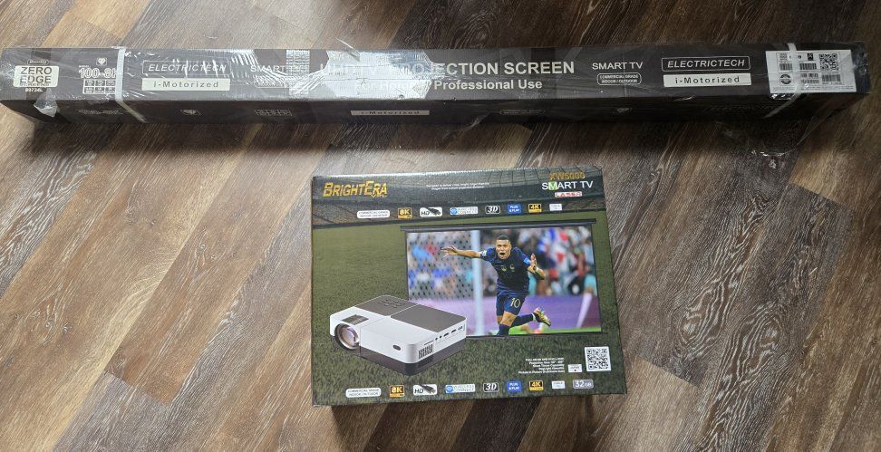 Projector and 100 Inch Screen