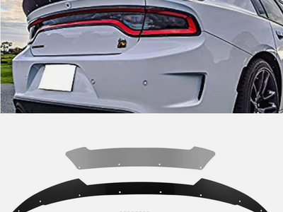 Rear Wickerbill Spoiler for Dodge Charger 2015-23 SRT Hellcat Gloss Black