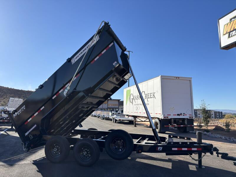 PJ Trailers 7X14 14K DT1 LOWPRO TELESCOPIC Dump Trailer