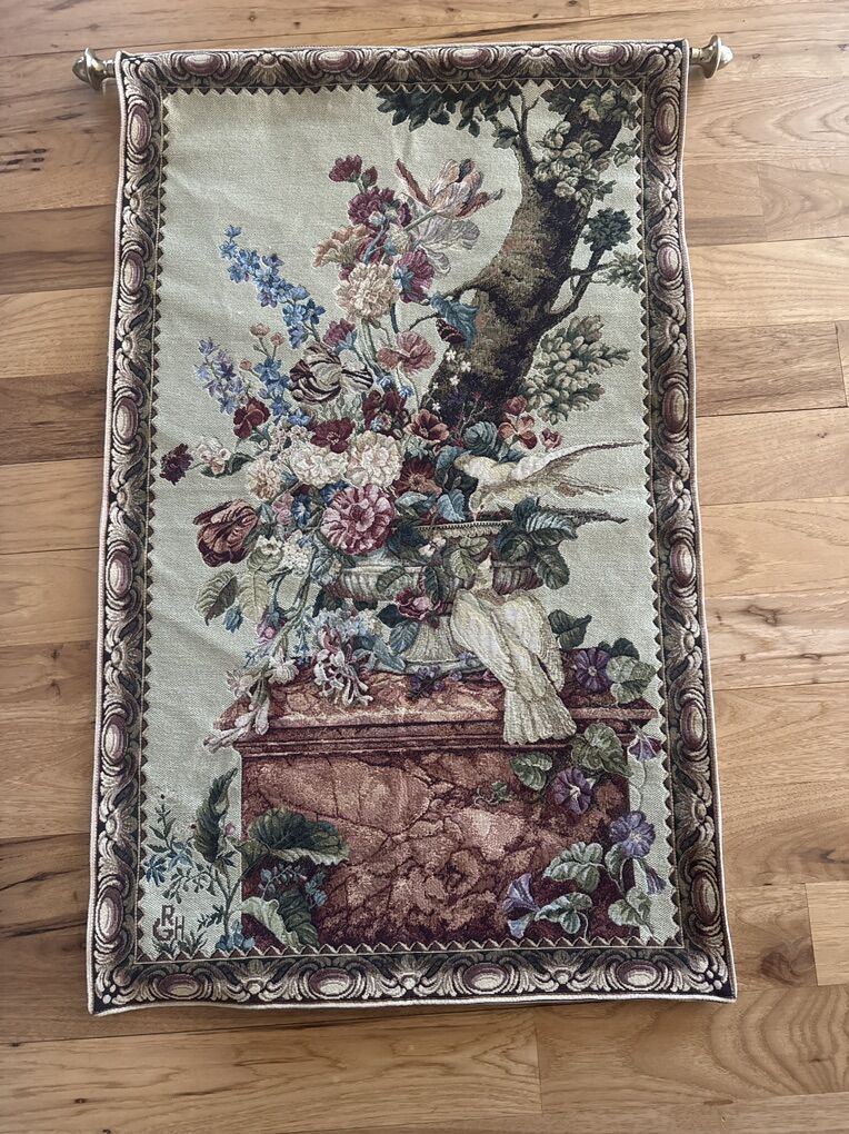 Italian Floral Tapestry Hanging