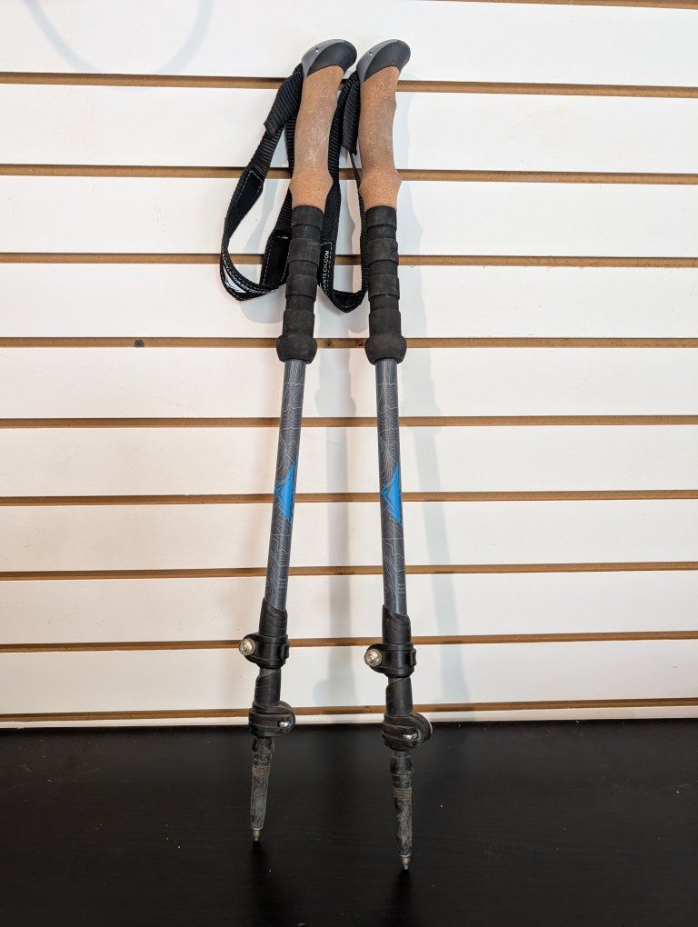 Cascade Mountain Tech Trekking Poles - Adjustable Cork Grip Hiking Sticks Pair