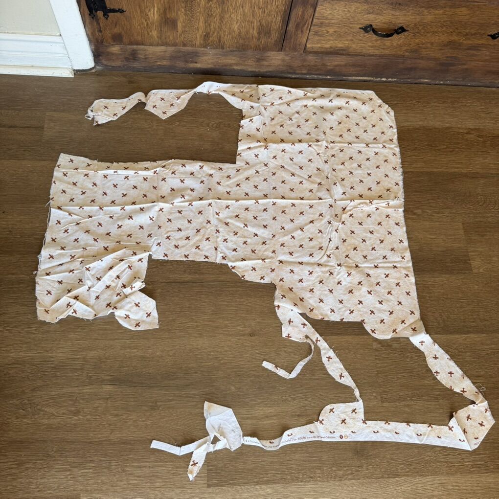 Vintage Airplane Traveler Fabric Brown Cream