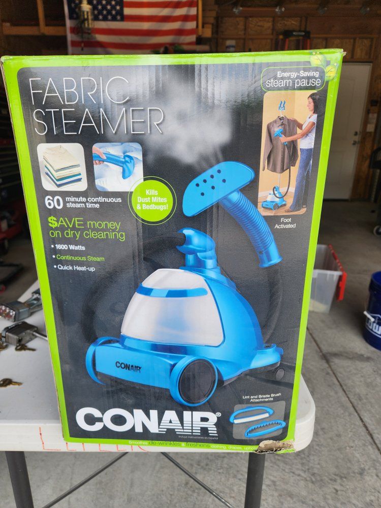 USED Conair Fabric Steamer, 1600W - 60 Min Continuous Steam, Kills Dust Mites & Bedbugs