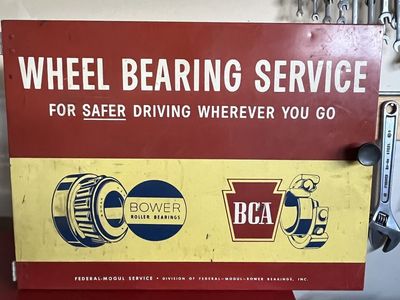 Vintage Federal-Mogul Bower BCA Wheel Bearing Service Metal Cabinet with Parts