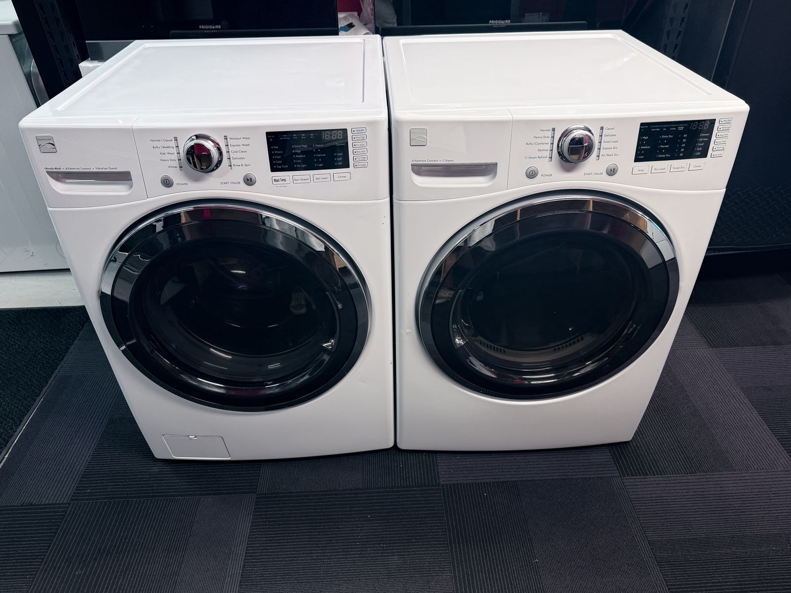 Matching White Ultra Capacity, Steam Kenmore By Lg Washer & Dryer Set!(STACKABLE!)