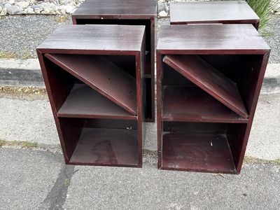 Free 4 Dark Wood Wine/Display Shelves - Free Curbside Pickup