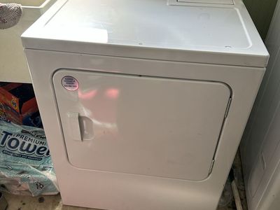 Amana White Electric Dryer - Automatic & Timed Dry Cycles