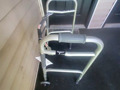 Medline Folding Medical Walker; BRAND NEW! Has Front Wheels; Adjustable Height