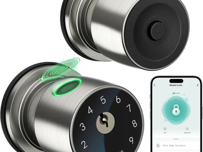 NEW Fingerprint Door Knob for Bedroom - 291Y 4-in-1 Keyless Bedroom Door Knob Smart Door knob with App Satin Nickel