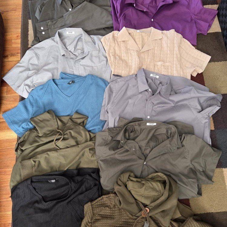 10 mens Coofandy brand shirts and hoodies 