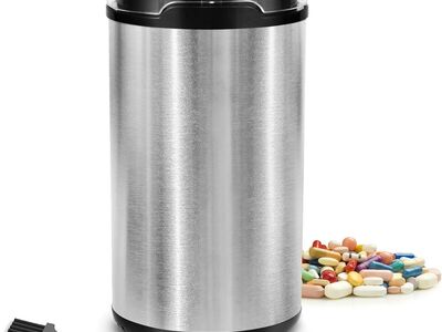 NEW Electric Pill Crusher Grinder-Grind and Pulverize Small & Large Medication and Vitamin Tablets(Gray)