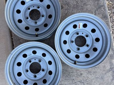 Set of Three 13" Steel Trailer Wheels