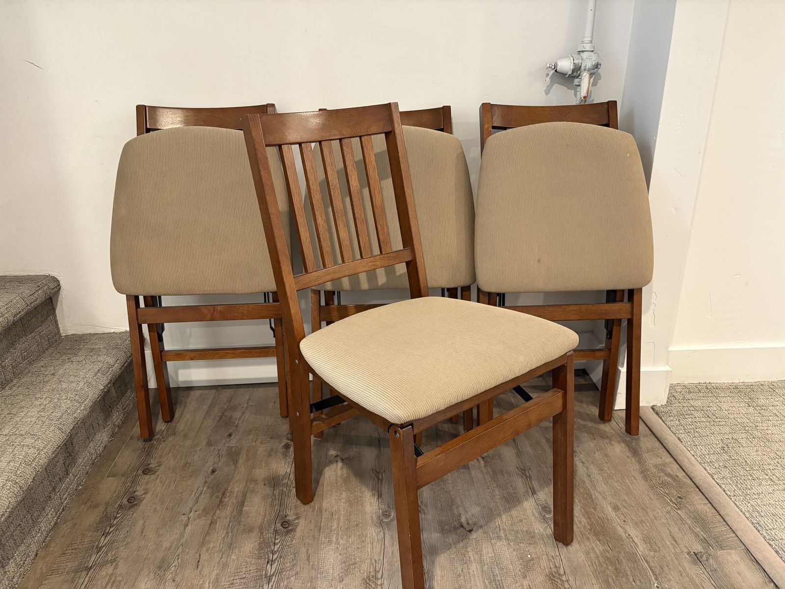 4 Padded Fold Up Chairs