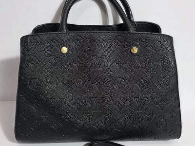 Louis Vuitton Black Monogram Empreinte Leather Handbag w/ Shoulder Strap. Believe this to be NON authentic! No code!