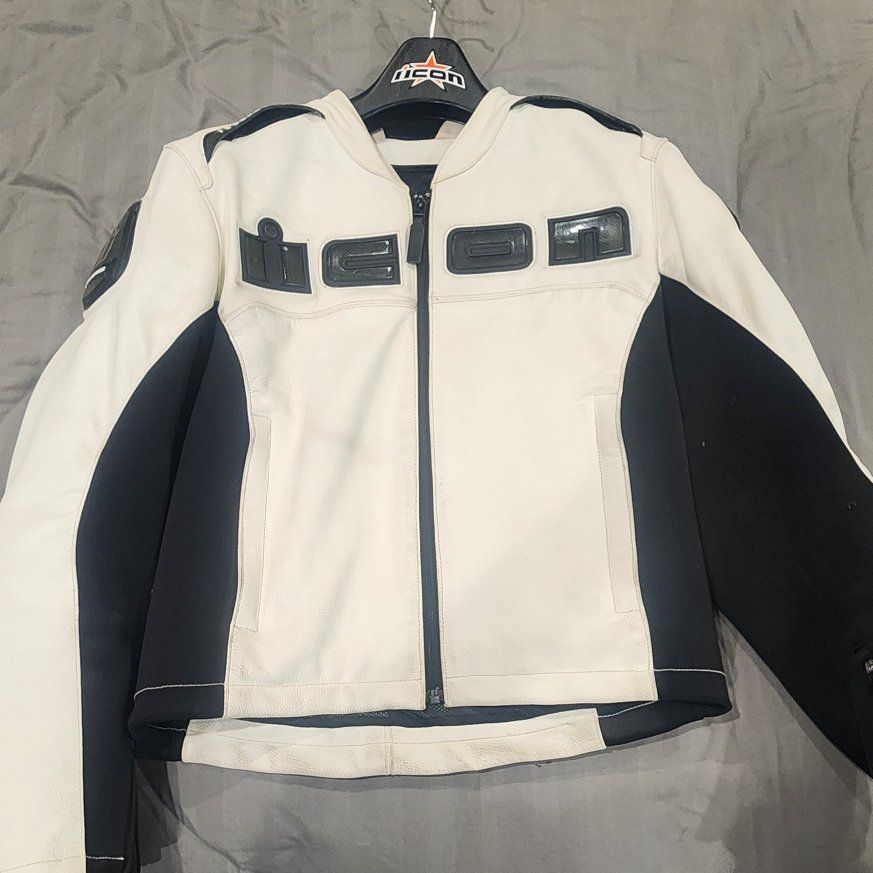 Men's Icon Leather Motorcycle Jacket - Small