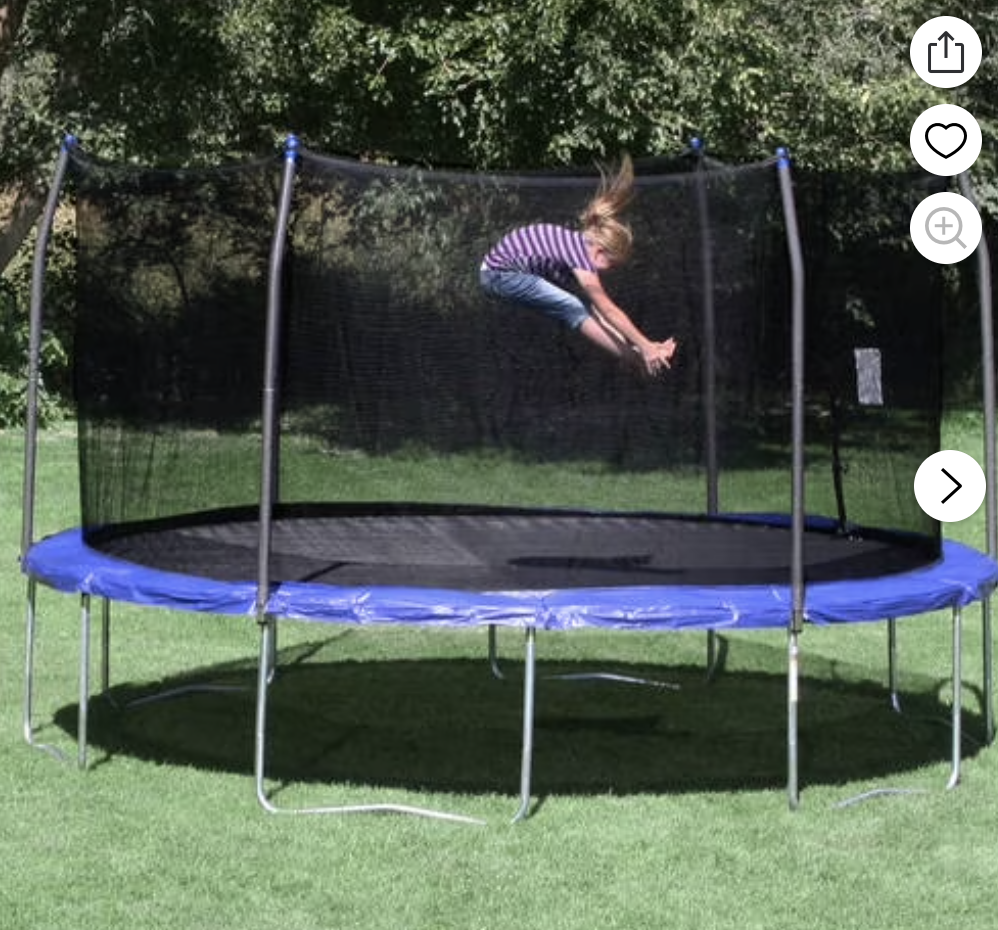 15 ft Trampoline Box 2 of 2. Has Mat - 96 springs. See description for what it contains.