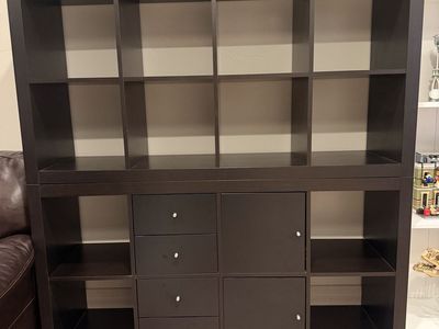 4 separate 8 cube organizer storage shelves