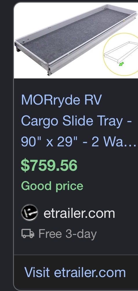 RV Slide Out Tray
