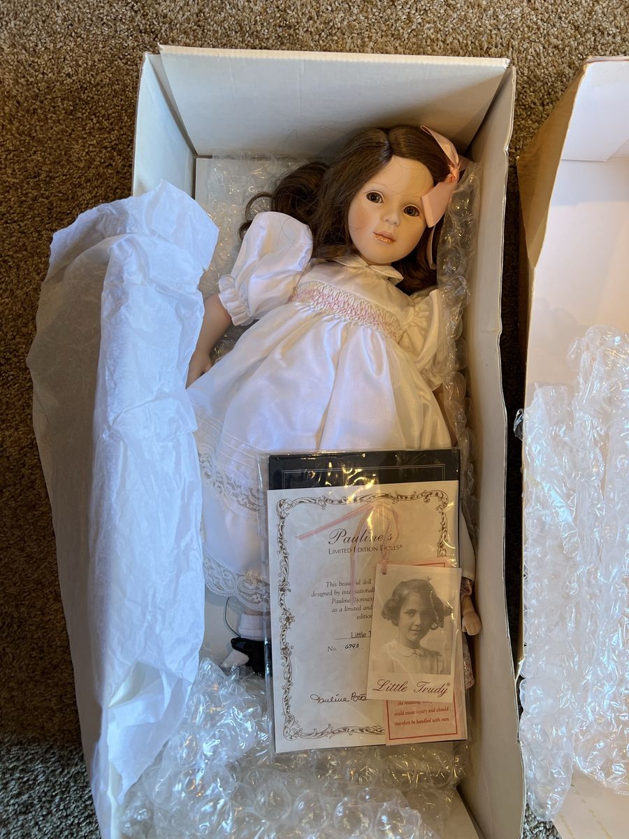Pauline's Limited Edition "Little Trudy" Porcelain Doll - #6708, Vintage Collectible in Original Box