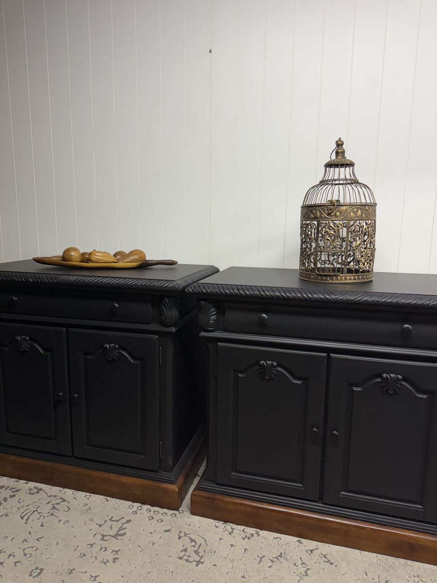 X Large Black Nightstands