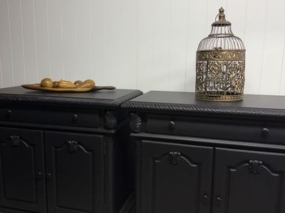 X Large Black Nightstands