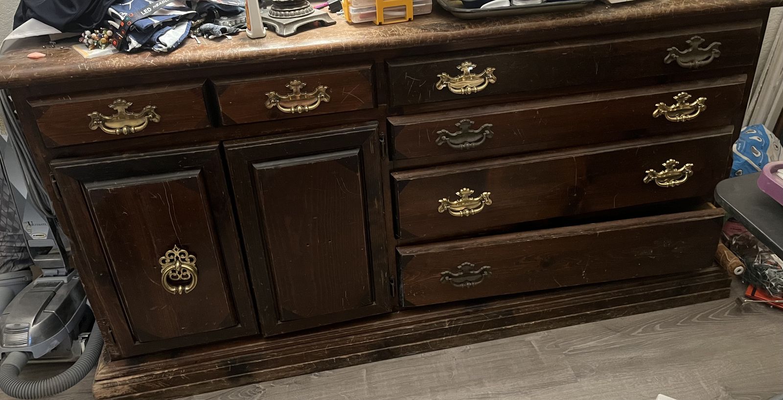 Solid wood dresser