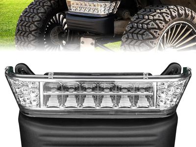 2004-Up Club Car Precedent Golf Cart LED Head Light with Bumper