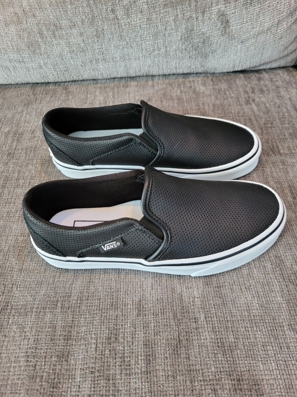 Women's Black Slip-on Vans Size 6