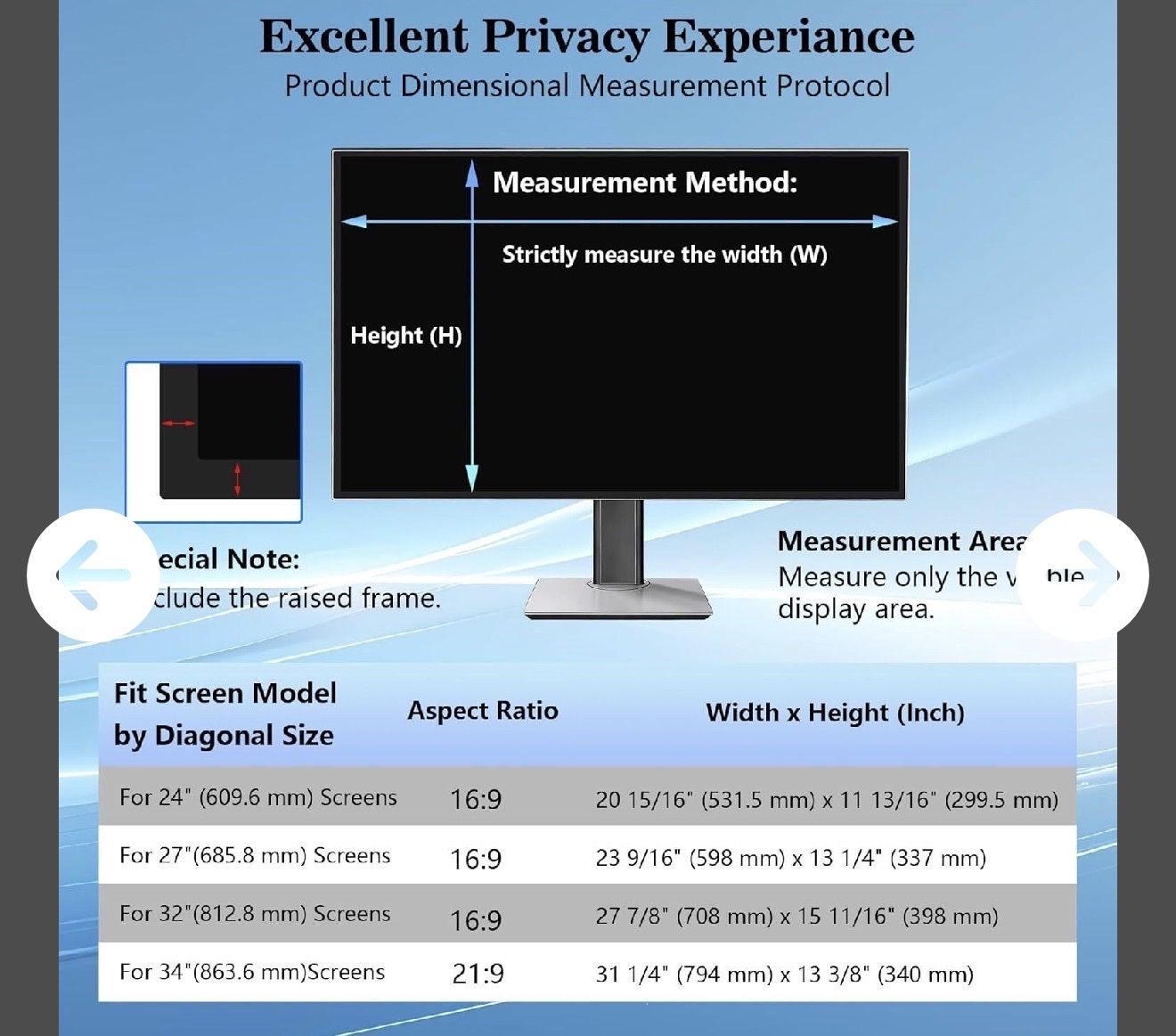 2-Pack 27" Privacy Screen Protector for 16:9 Monitors - Anti-Glare, Blue Light & UV Filter