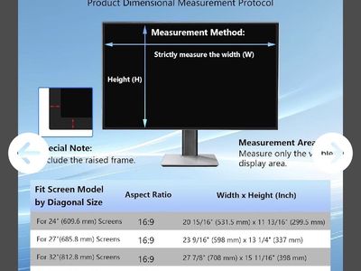 2-Pack 27" Privacy Screen Protector for 16:9 Monitors - Anti-Glare, Blue Light & UV Filter
