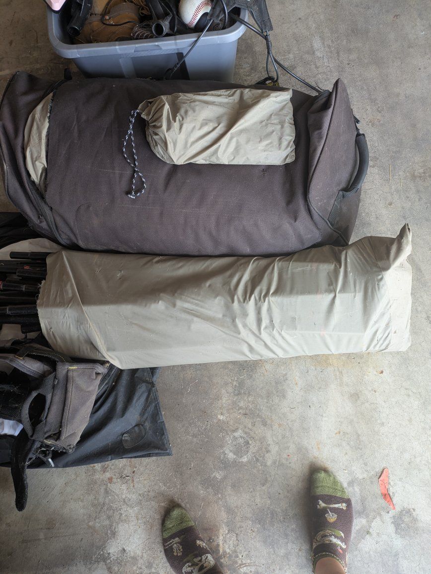 Camping Tent Set with Storage Bags and Accessories