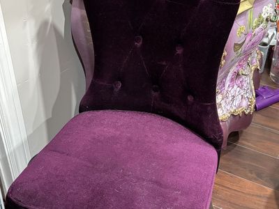 MOVING SALE: Purple Velvet Chair