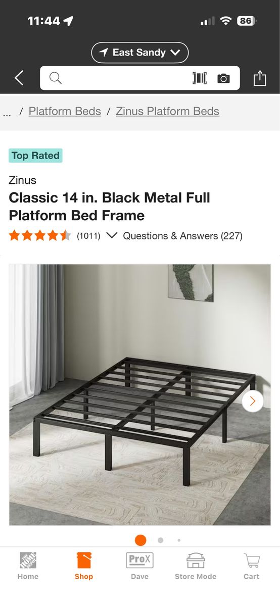 Bed frame full size