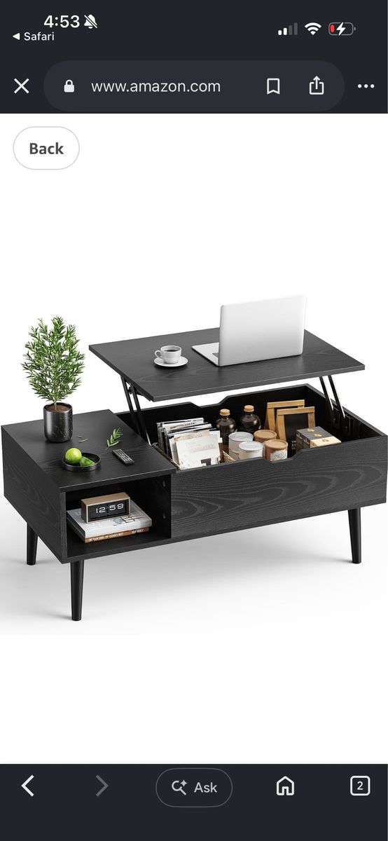 New in box coffee table