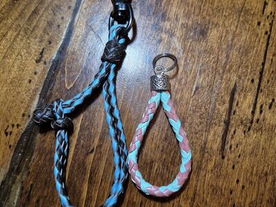 Hand Braided Kangaroo Leather Keychains