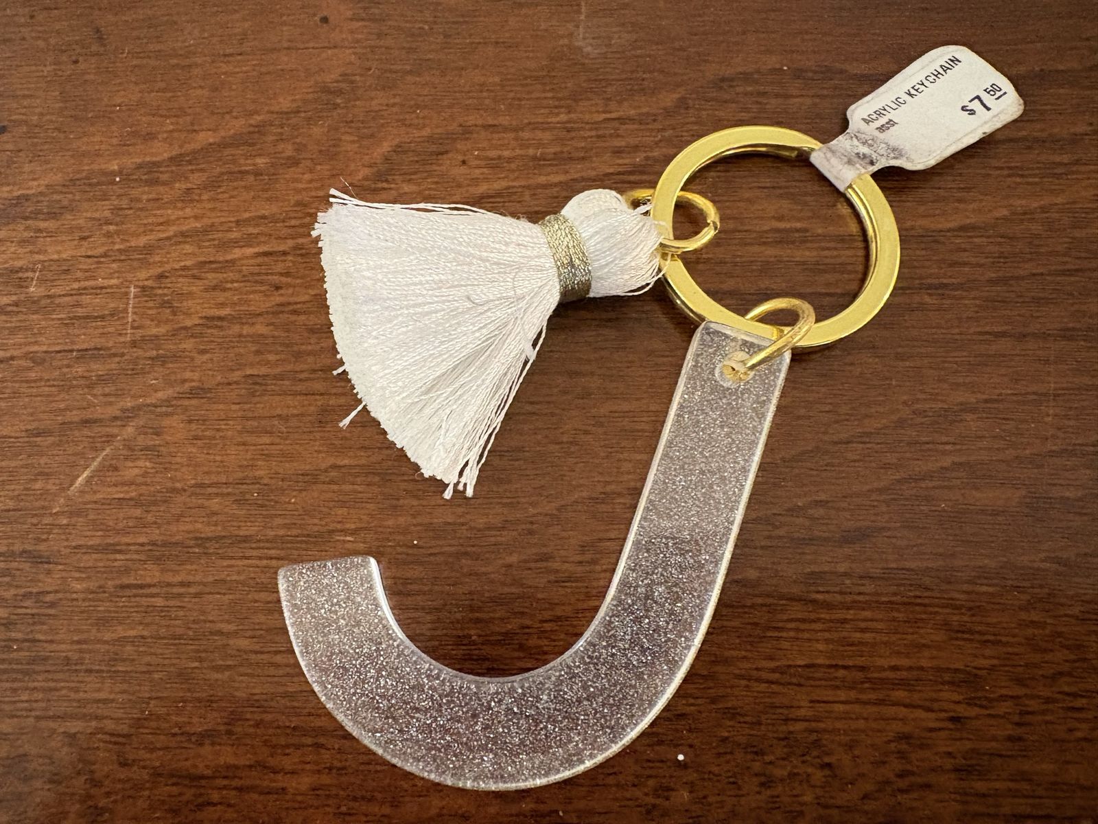 New Keychain w/ J and Tassel