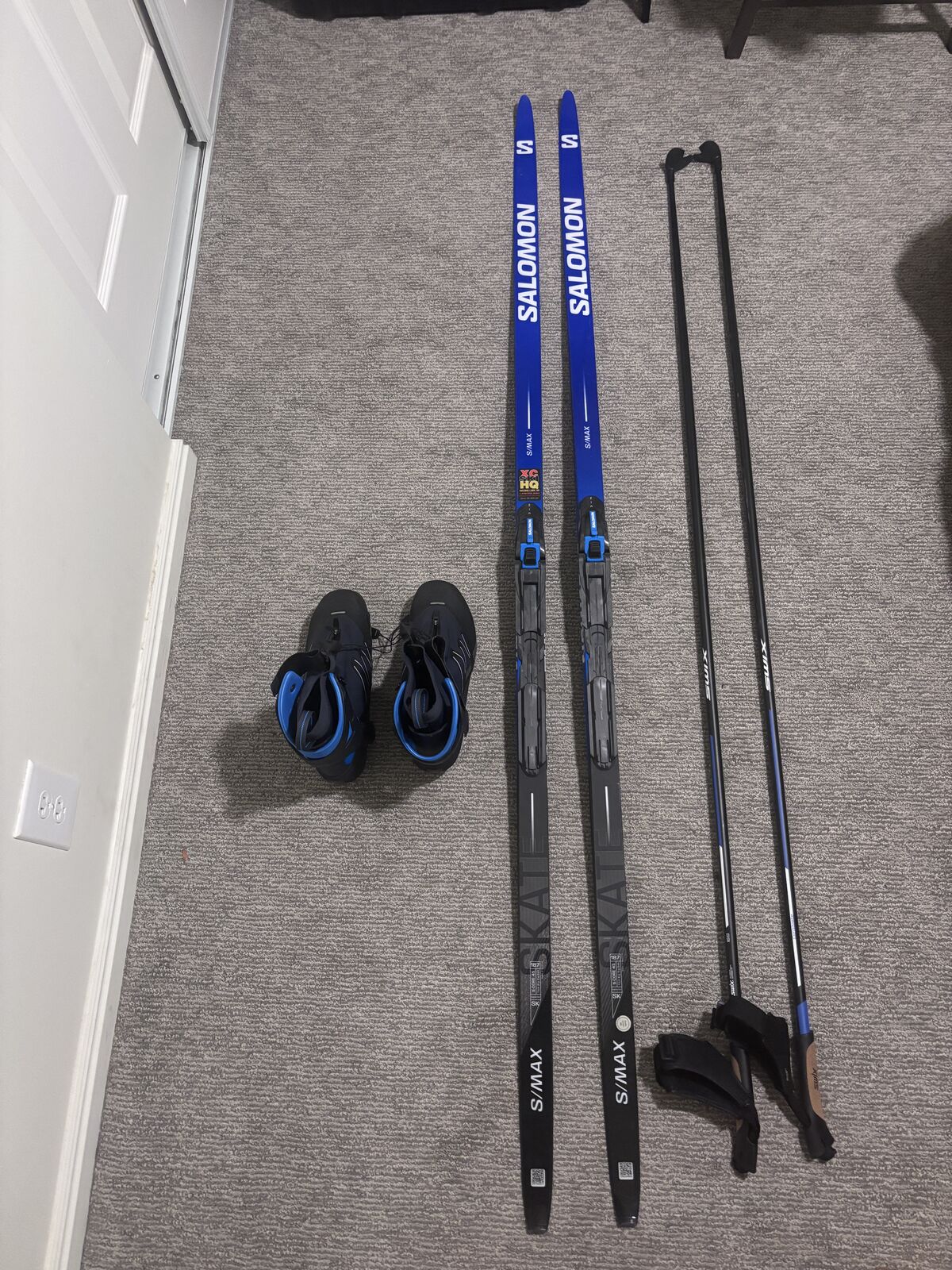 Salomon S/Max Carbon Skate Ski (187) Package