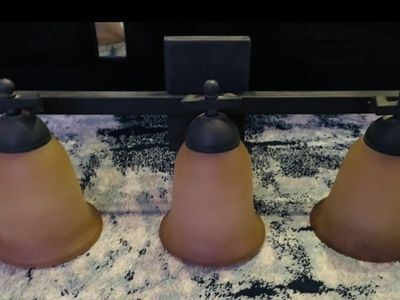 Beautiful 3 bulb iron light fixture