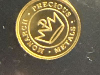 1/10 Troy Oz. .9999 Gold Monarch Coin