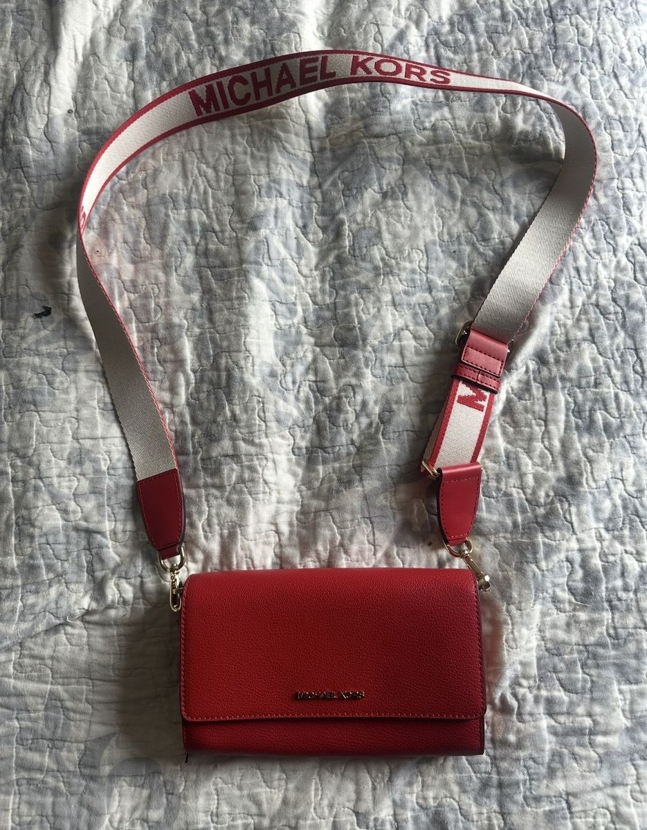 Michael by Michael Kors Jet Set Large Leather Wallet Crossbody