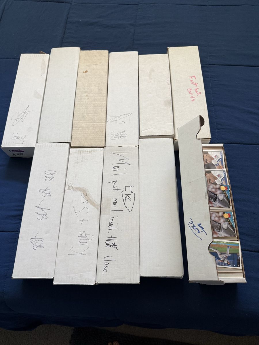 11 Storage Boxes of 1990s and Newer Sports Trading Cards (Baseball, Football, Basketball)