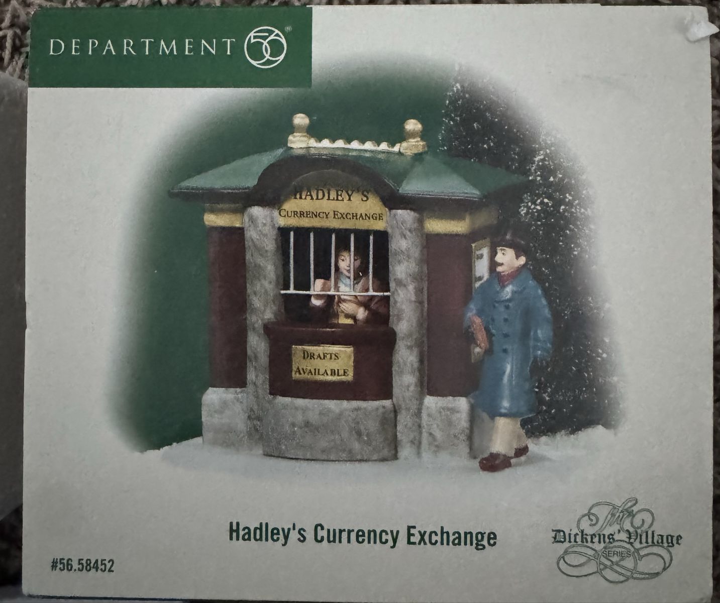Department 56 Dickens' Village Hadley's Currency Exchange. Christmas Decoration