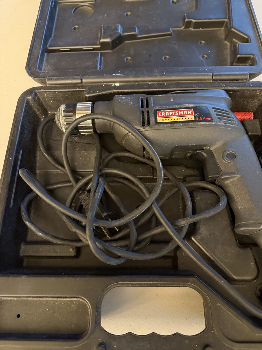 Craftsman Professional 3/8" Corded Electric Drill with Hard Case | 5.5 Amp