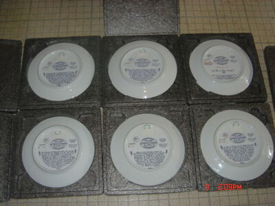 full collection of 6 rare french collector plates from the creation of the constitution numbered and signed