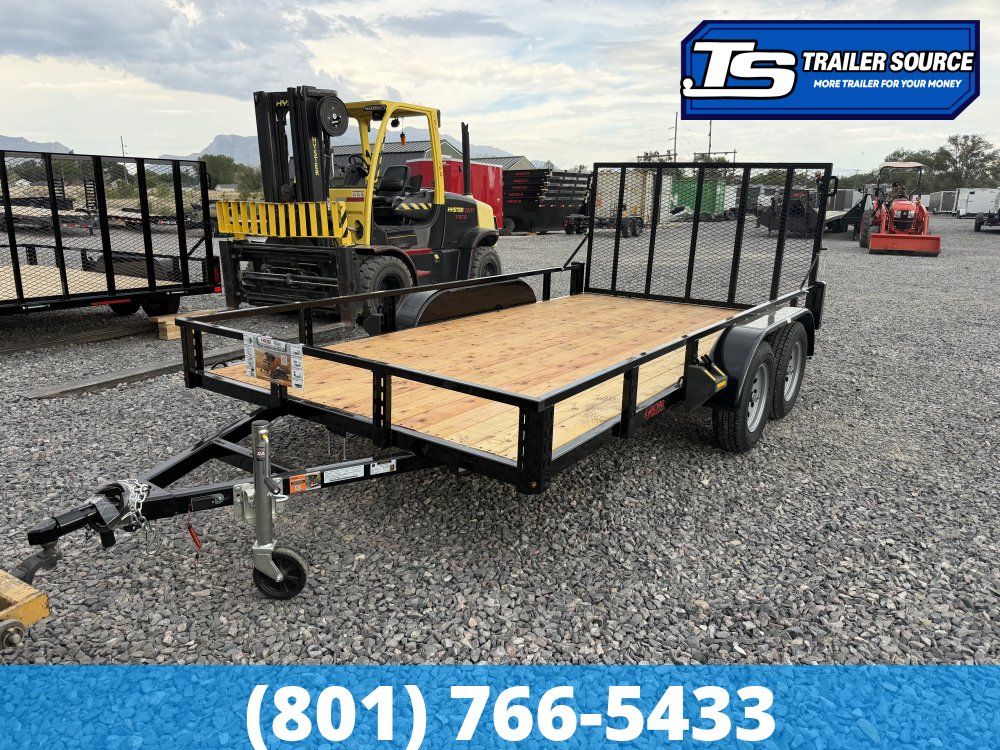 7x14 Echo EA-14-15T Utility Trailer - 7K GVWR - Tire Chocks