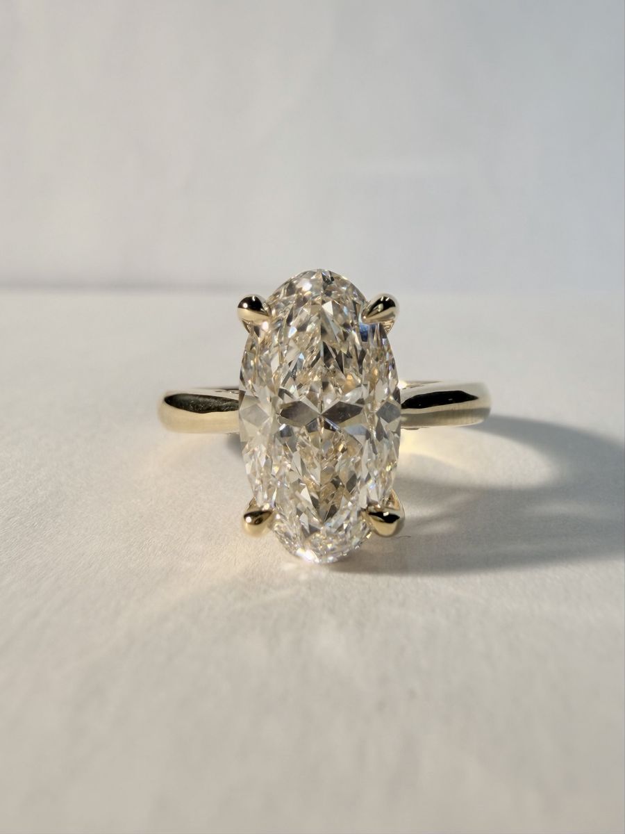 Moval Cut Lab Grown Diamond Ring